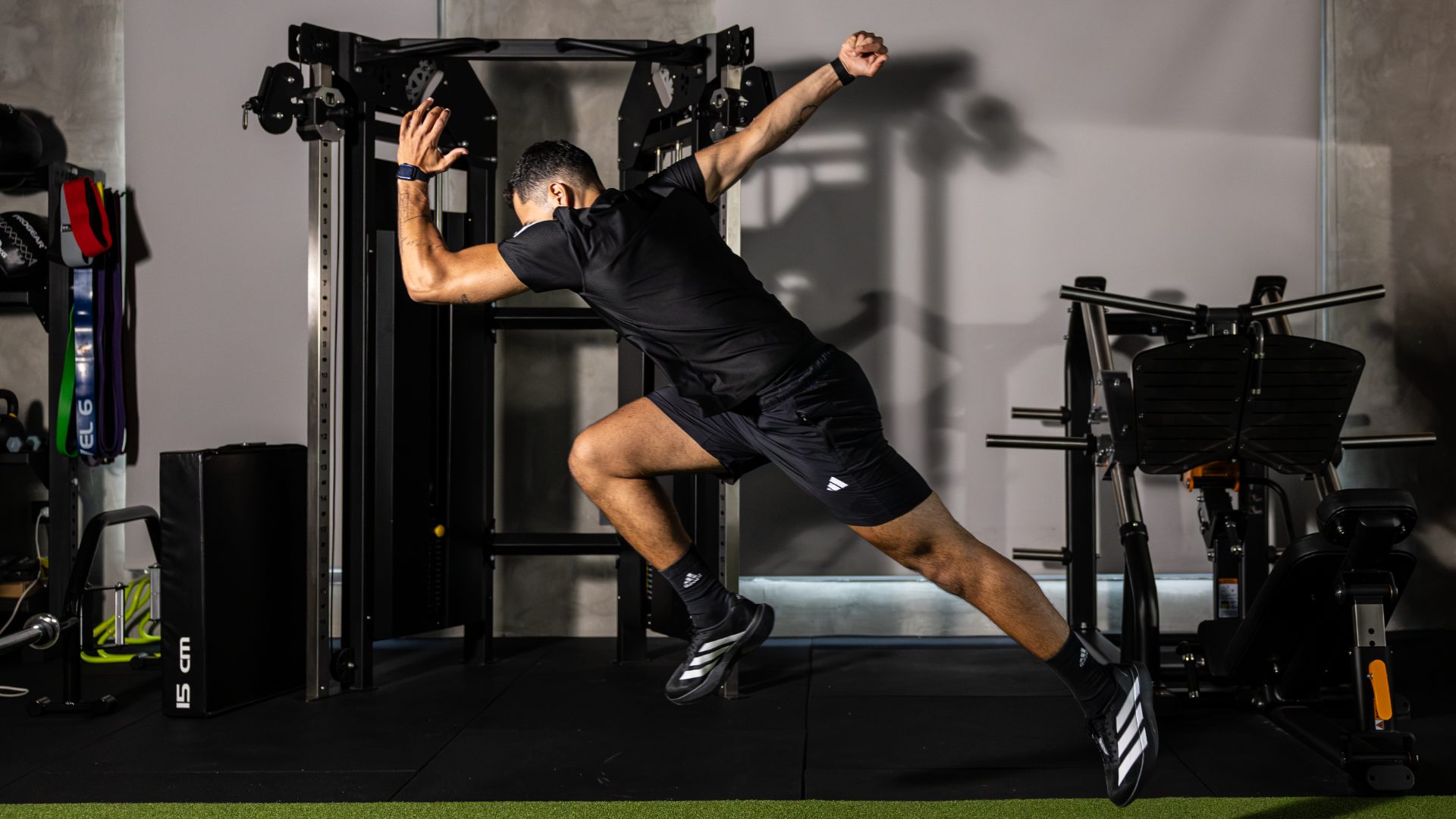 Coach Gary Lepedjian training in the gym